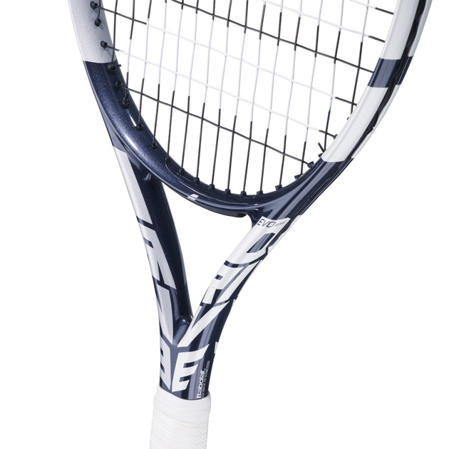102523-100 Babolat Evo Drive 115 Wimbledon Strung Tennis Racquet (Grey/White)