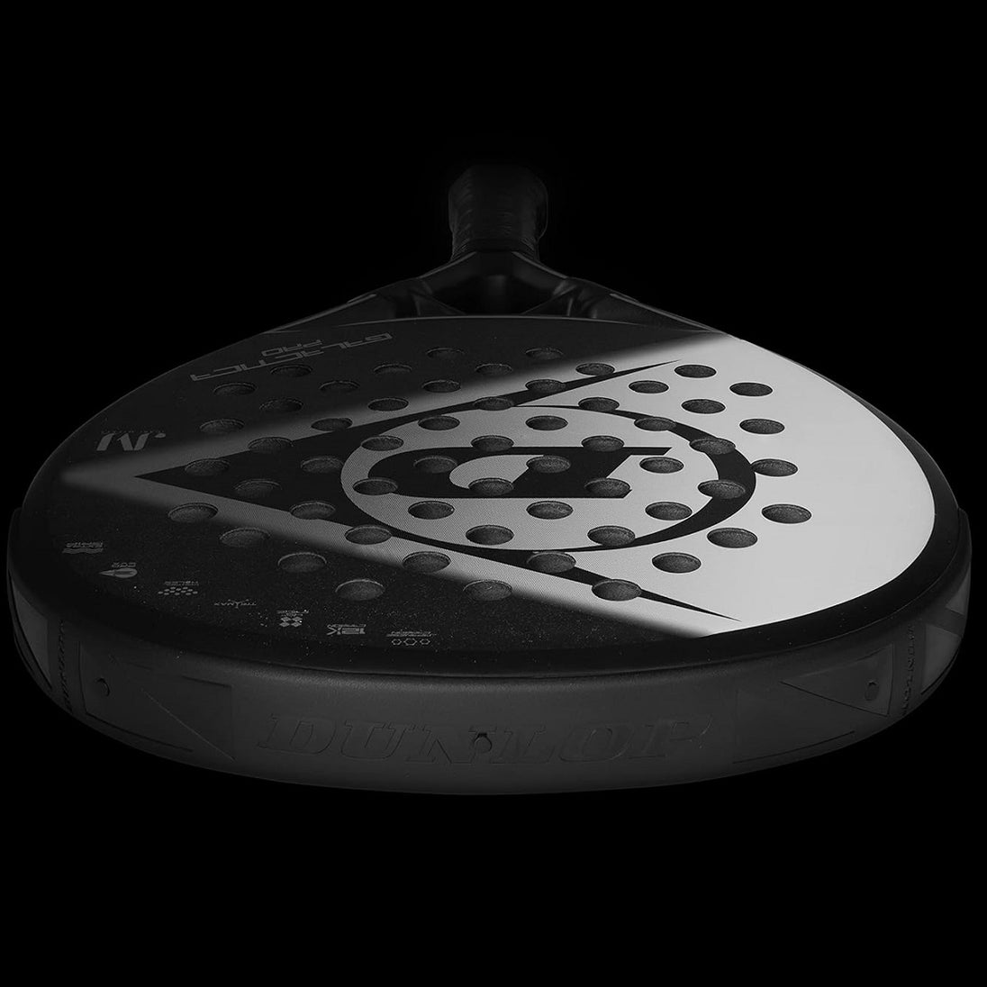 10325863 Dunlop Galactica Pro Padel Racket (12K) (Black/Silver) - End
