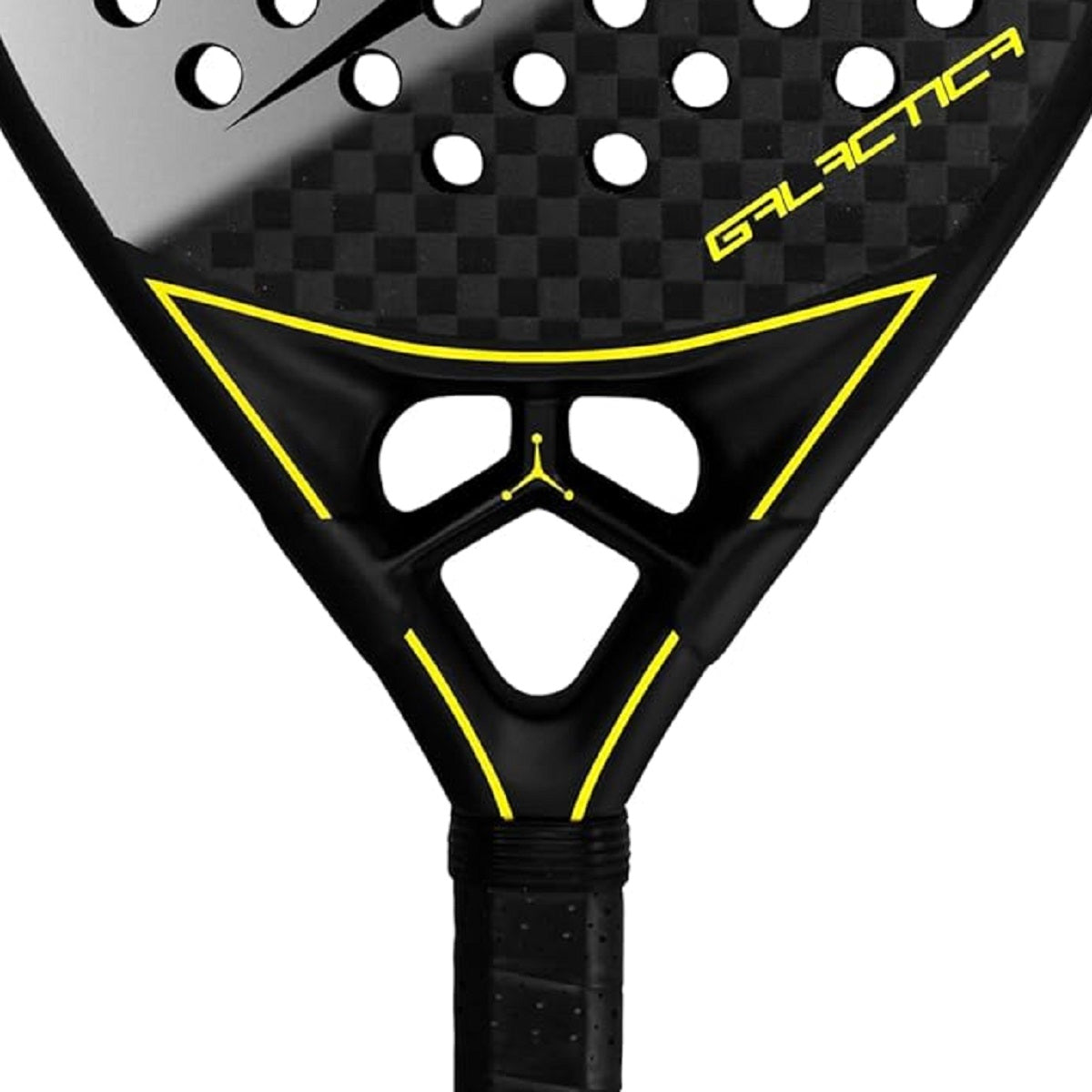 10325866 Dunlop Galactica Padel Racket (12K) (Black/Silver) - Handle