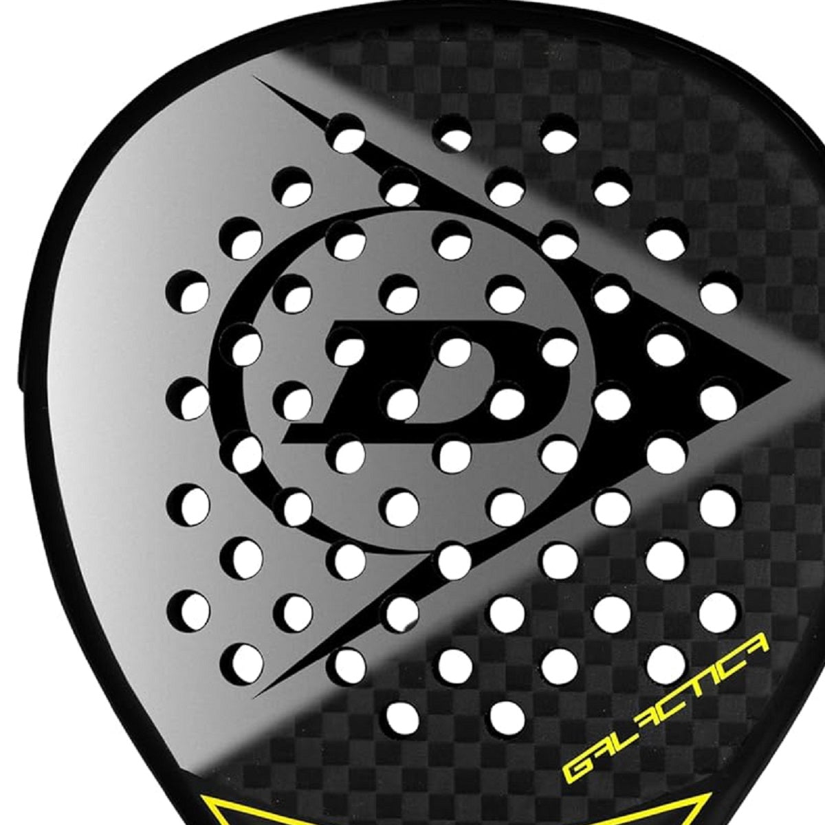 10325866 Dunlop Galactica Padel Racket (12K) (Black/Silver) - Top