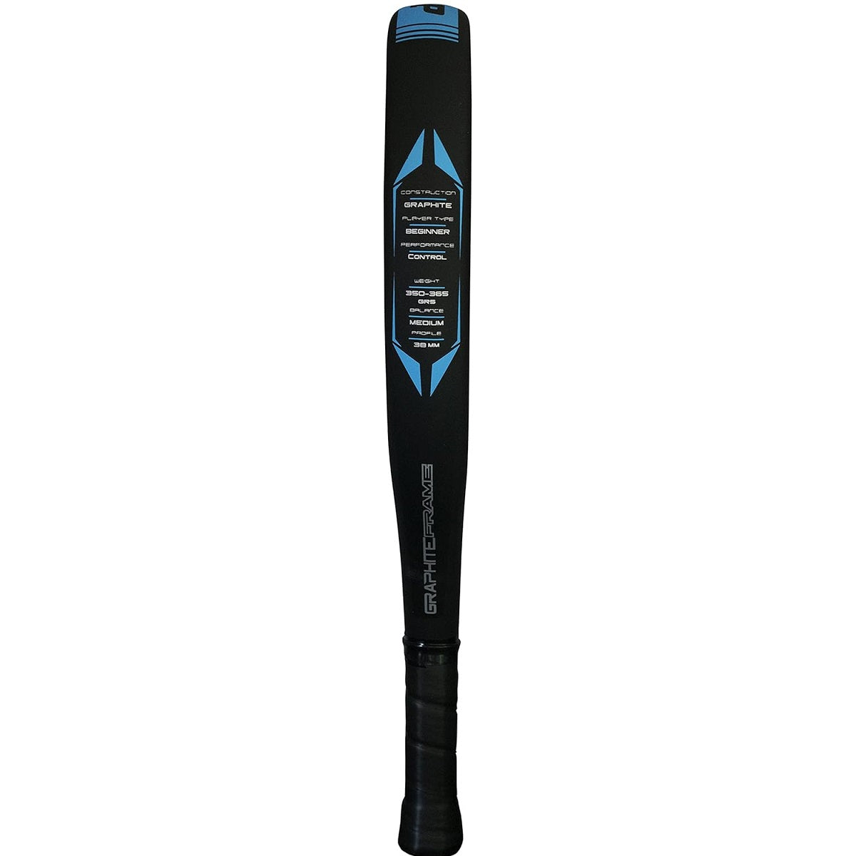 10325875 Dunlop Rapid Control 3.0 Padel Racket (Black/Blue)/Yellow) - Edge 2