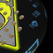 10325875 Dunlop Rapid Control 3.0 Padel Racket (Black/Blue)/Yellow) - Face 2