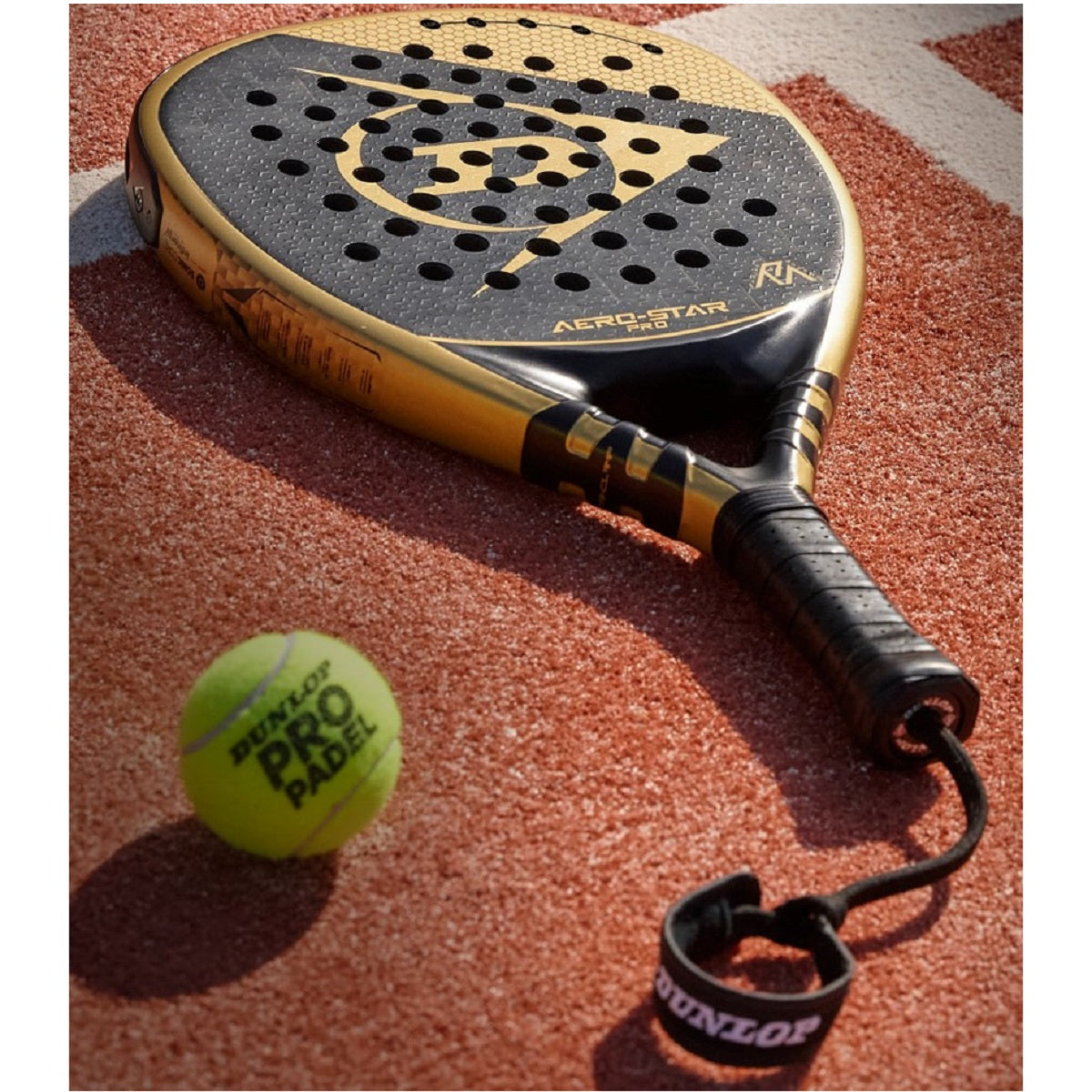 Dunlop Aero-Star パデルラケット ゴールド Dunlop Aero-Star Pro Padel Racket (Black/Gold)