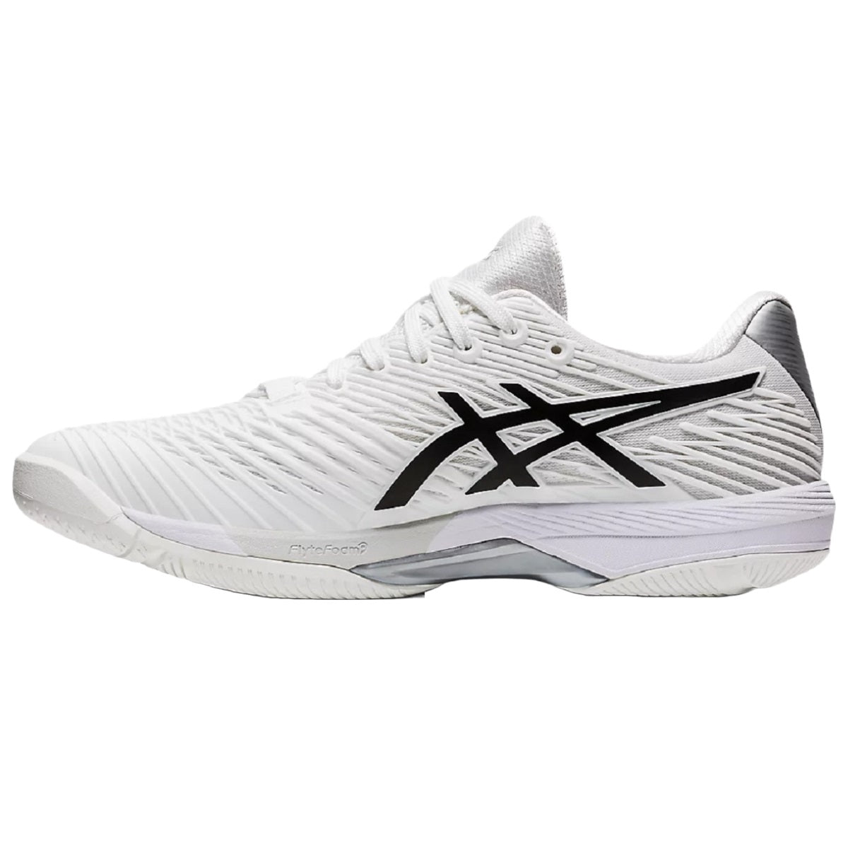 1041A182-100 ASICS Men's Solution Speed FF 2 Tennis Shoe (White/Black) - Left