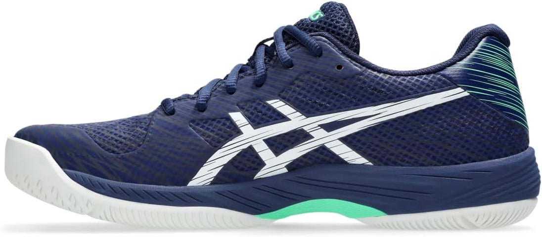 1041A337-401 Asics Men's Gel-Game 9 Tennis Shoes (Blue Expanse/White)