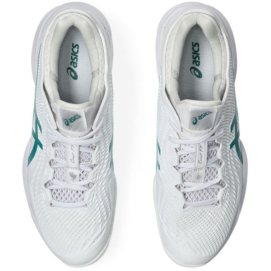1041A361-100 Asics Men's Court FF 3 Novak Tennis Shoes (White/Pitch Green)