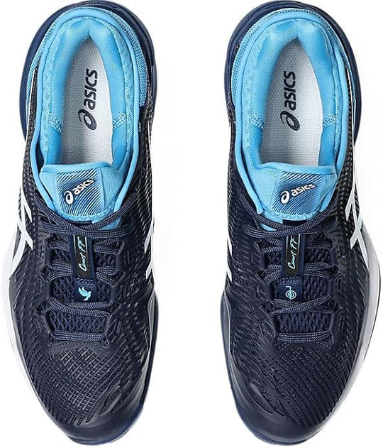 1041A361-963 Asics Men's Court FF 3 Novak Tennis Shoes (Blue Expanse/White)
