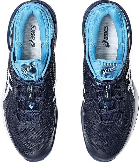 1041A361-963 Asics Men's Court FF 3 Novak Tennis Shoes (Blue Expanse/White)