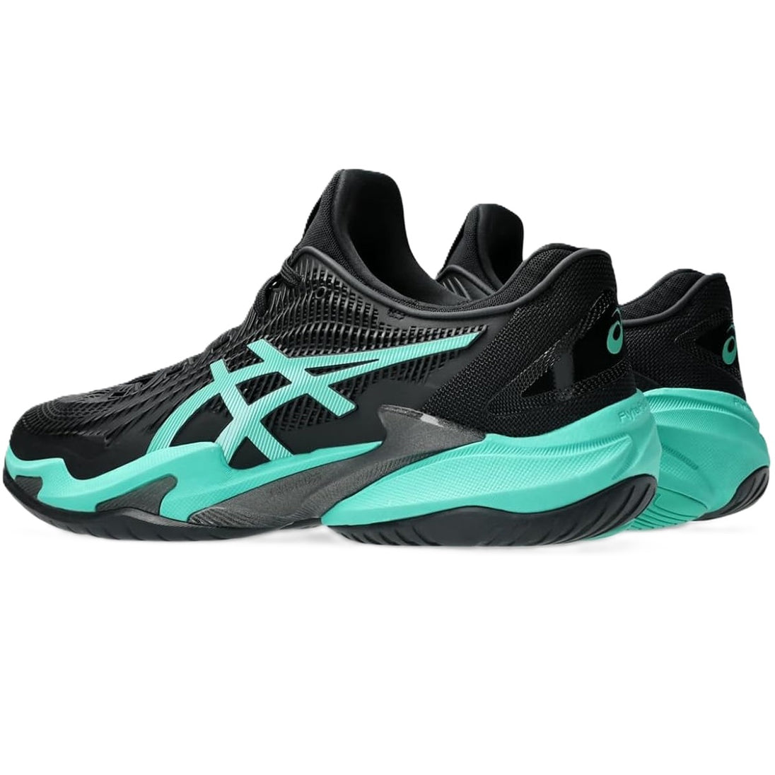 1041A370-002 Asics Men's Court FF 3 Tennis Shoes (Black/Aurora Green)