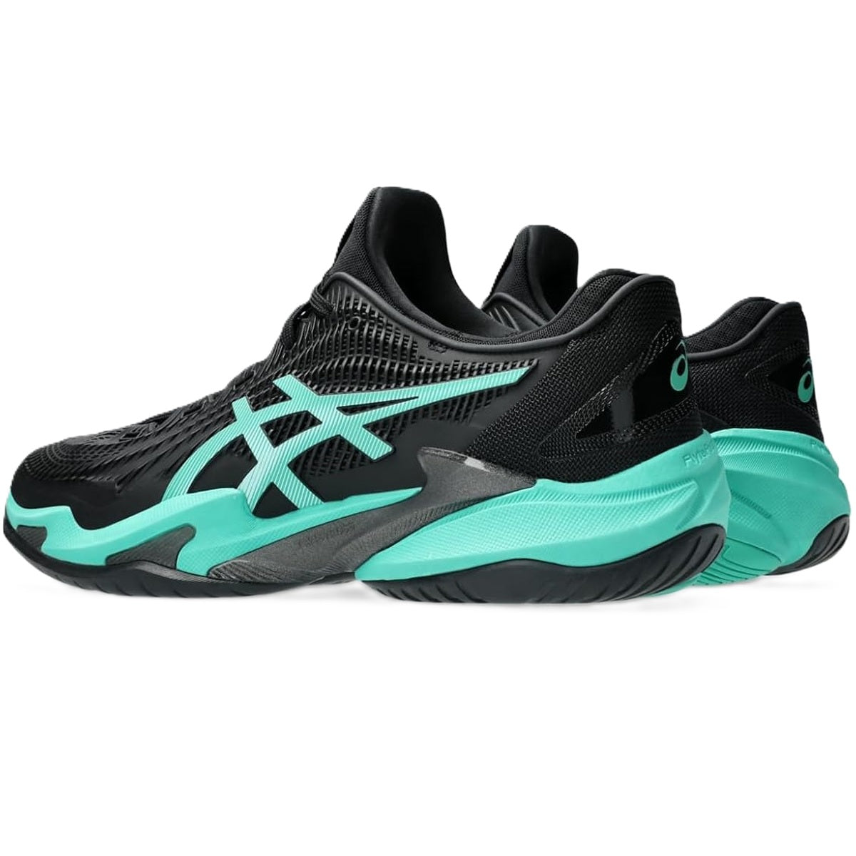 1041A370-002 Asics Men's Court FF 3 Tennis Shoes (Black/Aurora Green)