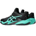 1041A370-002 Asics Men's Court FF 3 Tennis Shoes (Black/Aurora Green)