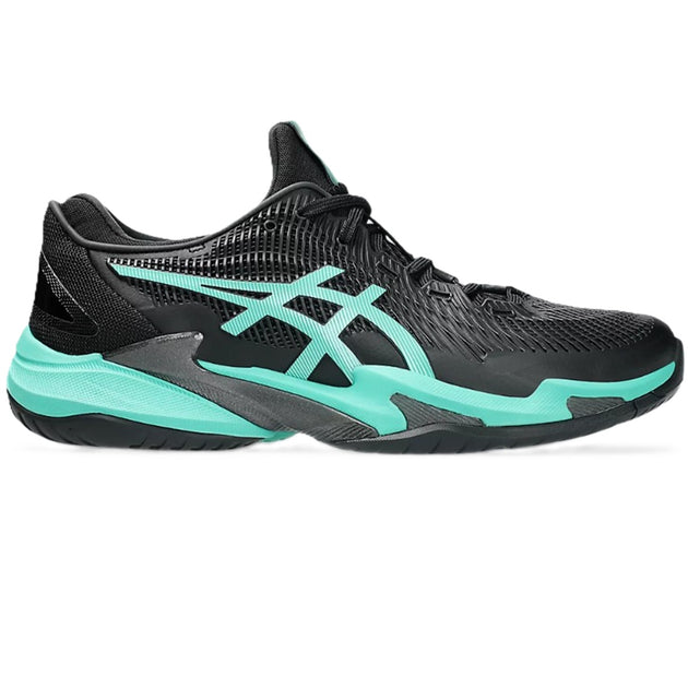 1041A370-002 Asics Men's Court FF 3 Tennis Shoes (Black/Aurora Green)