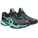 1041A370-002 Asics Men's Court FF 3 Tennis Shoes (Black/Aurora Green)