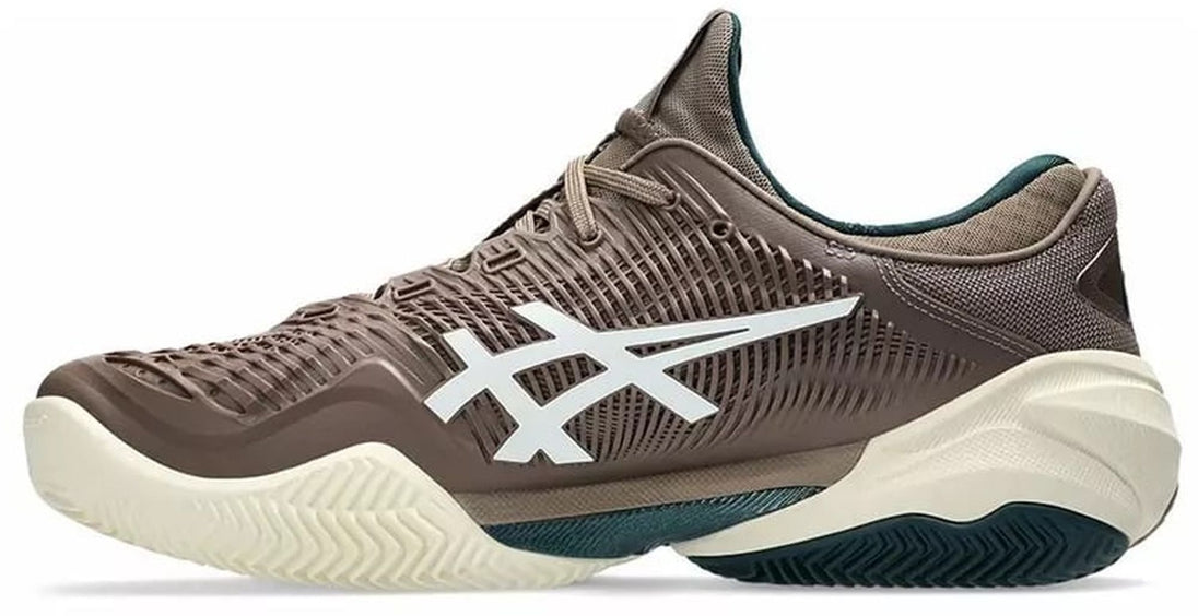 1041A370-020 Asics Men's Court FF 3 Tennis Shoes (Taupe Grey/White)