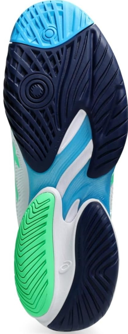 1041A370-103 Asics Men's Court FF 3 Tennis Shoes (White/New Leaf)