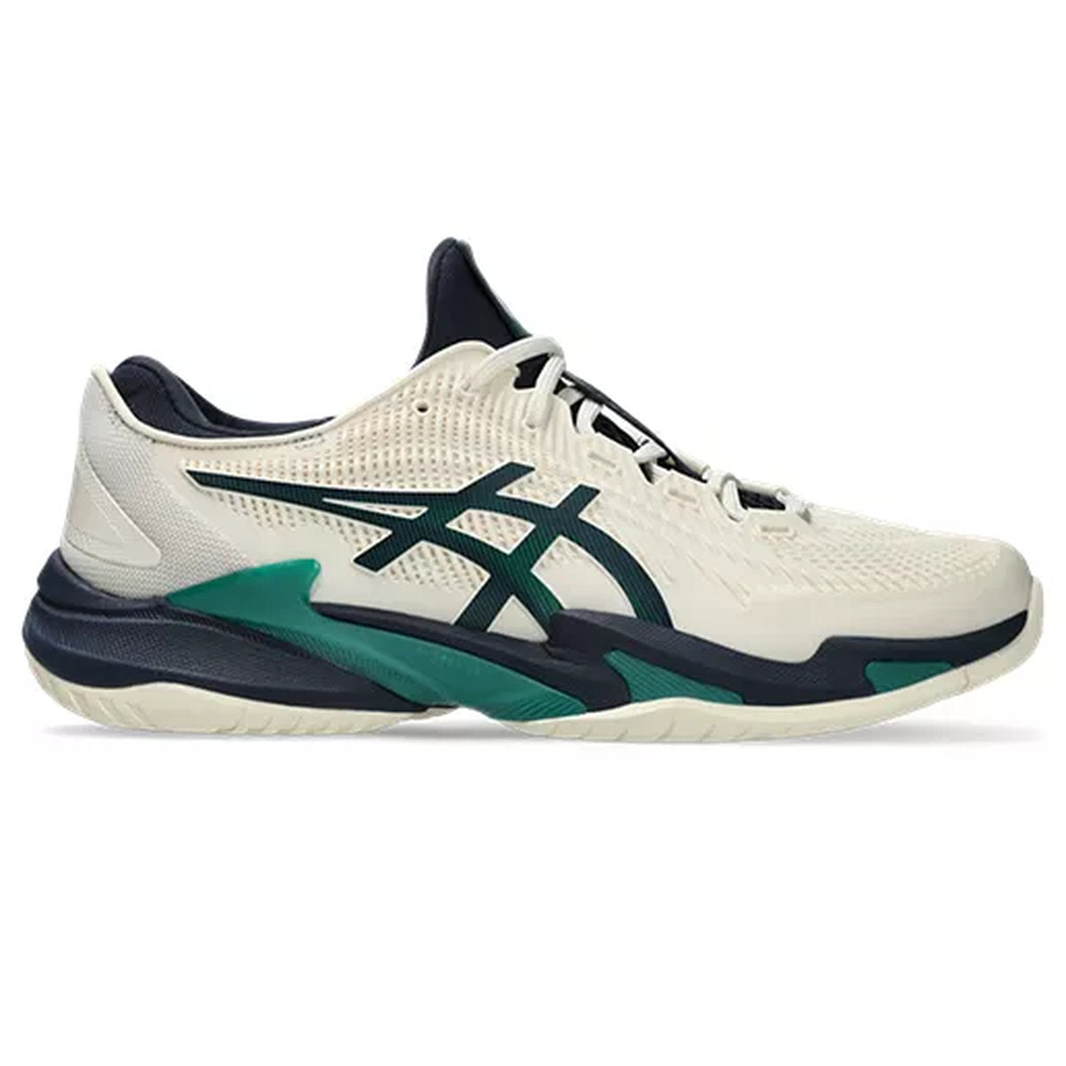 Asics Men's Court FF 3 Tennis Shoes (Cream/Jasper Green)