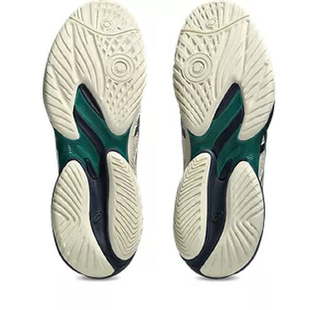 1041A370-105 Asics Men's Court FF 3 Tennis Shoes Cream Jasper Green