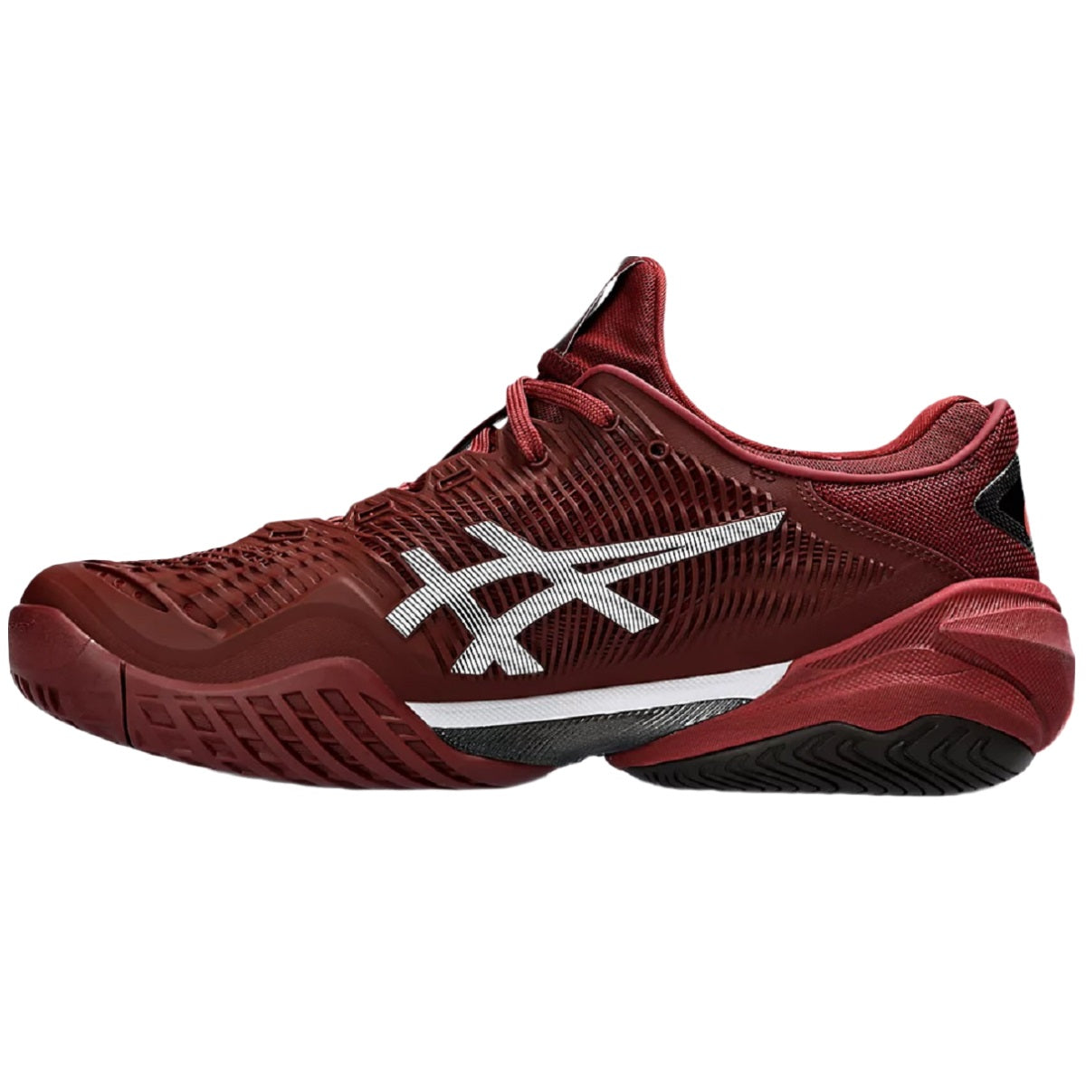 1041A370-600 Asics Men's Court FF 3 Tennis Shoes (Antique Red/White) - Left