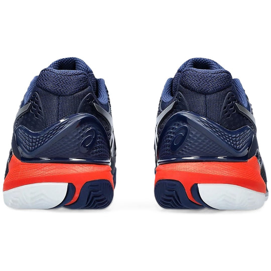 1041A375-402 Asics Men's Gel-Resolution 9 Clay Tennis Shoes (Blue Expanse/Pure Silver)