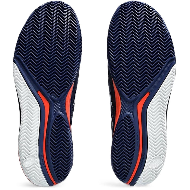 1041A375-402 Asics Men's Gel-Resolution 9 Clay Tennis Shoes (Blue Expanse/Pure Silver)