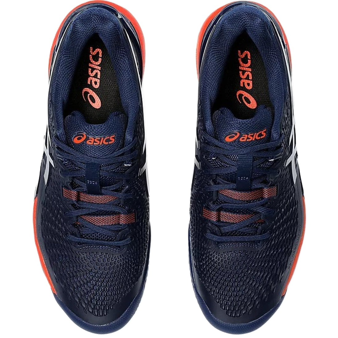 1041A375-402 Asics Men's Gel-Resolution 9 Clay Tennis Shoes (Blue Expanse/Pure Silver)