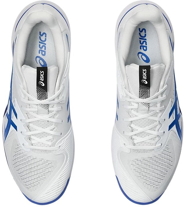 1041A438-100 Asics Men's Solution Speed FF 3 Tennis Shoes (White/Tuna Blue)