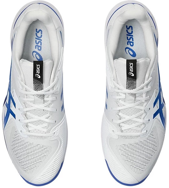 1041A438-100 Asics Men's Solution Speed FF 3 Tennis Shoes (White/Tuna Blue)