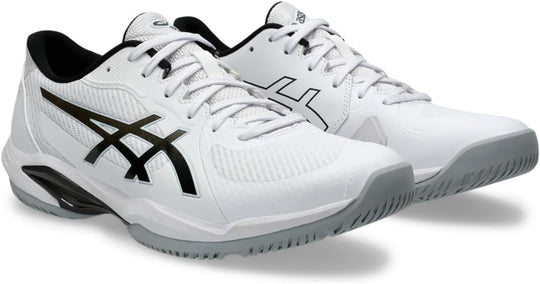 1041A466-100 Asics Men's Solution Swift FF 2 Tennis Shoes (White/Gunmetal)