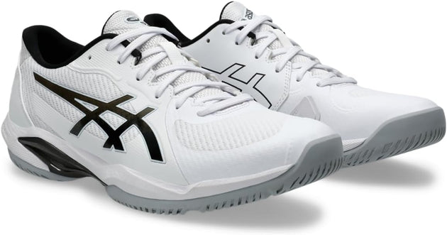 1041A466-100 Asics Men's Solution Swift FF 2 Tennis Shoes (White/Gunmetal)