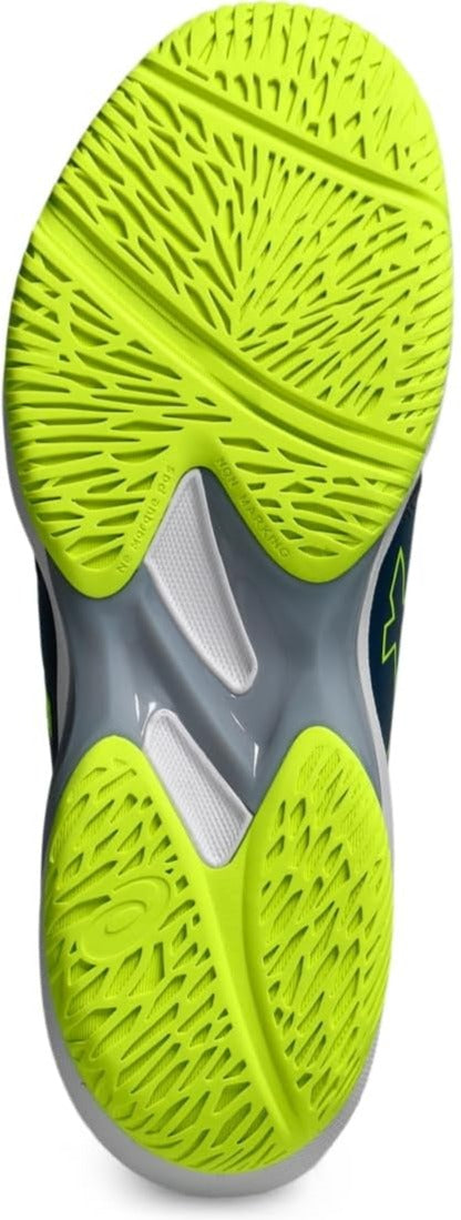 1041A466-400 Asics Men's Solution Swift FF 2 Tennis Shoes (Mako Blue/Safety Yellow)