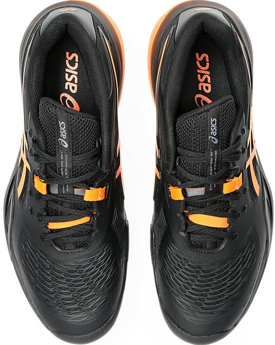 1041A481-001 Asics Men's Gel-Resolution X Tennis Court Shoe (Black/Shocking Orange)
