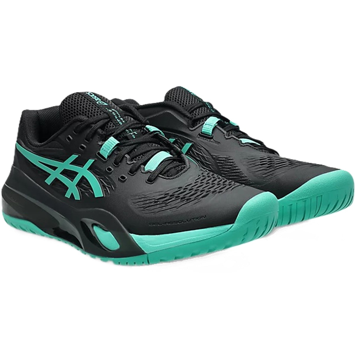 Asics Men's Gel-Resolution X - Tennis shoes (Black/Aurora Green)