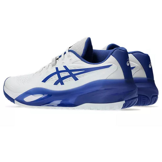 1041A487-101 Asics Men's Gel-Resolution X Wide Tennis Shoes (White/Dark Cobalt)