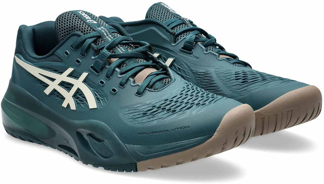 1041A481-300 Asics Men's Gel-Resolution X Tennis Shoes (Saxon Green/Birch)