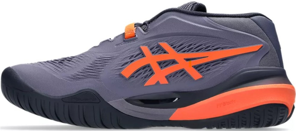 1041A487-500 Asics Men's Gel-Resolution X Wide Tennis Court Shoe (Greyish Purple/Nova Orange)