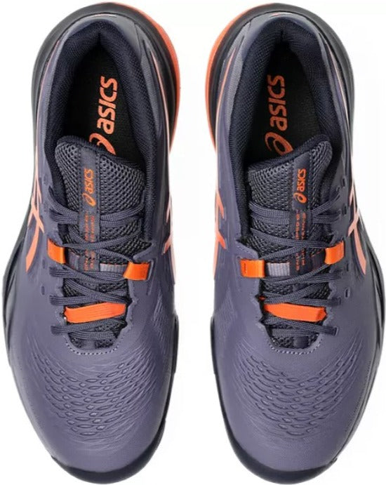 1041A487-500 Asics Men's Gel-Resolution X Wide Tennis Court Shoe (Greyish Purple/Nova Orange)