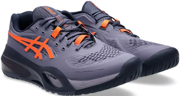 1041A487-500 Asics Men's Gel-Resolution X Wide Tennis Court Shoe (Greyish Purple/Nova Orange)