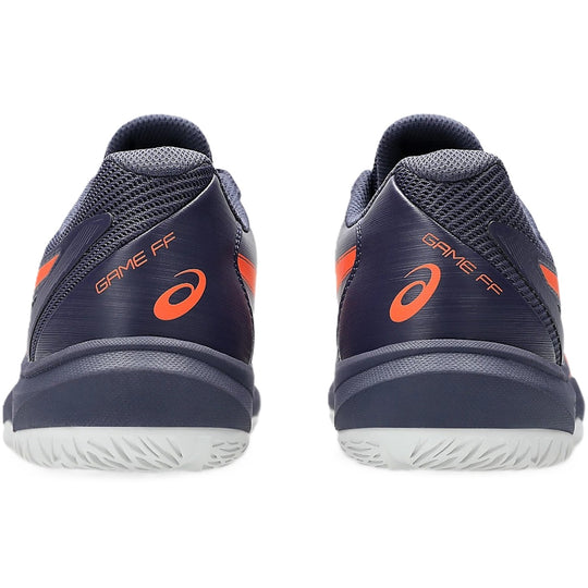 1041A489-500 Asics Men’s Game FF Tennis Shoes (Indigo/Nova Orange)