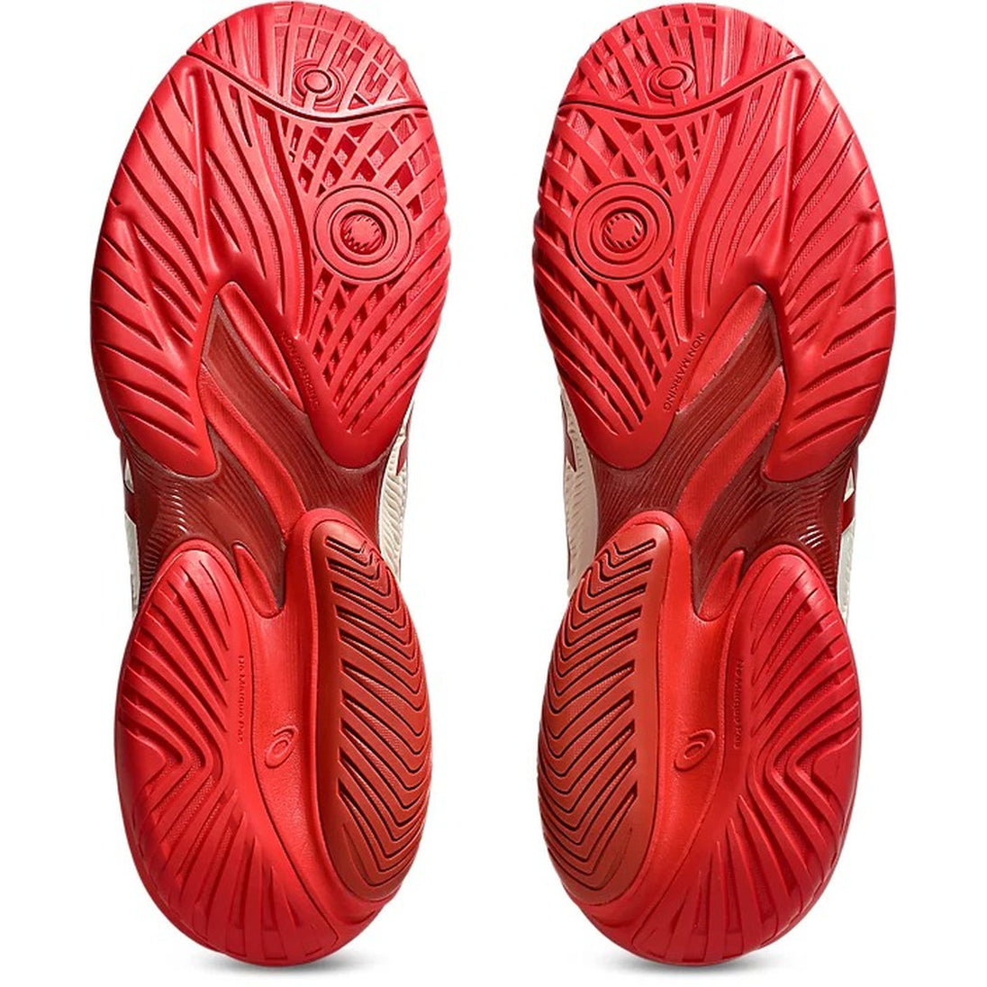 1041A522-968 Asics Men's Court FF 3 Novak Tennis Shoes (Cream/Classic Red)