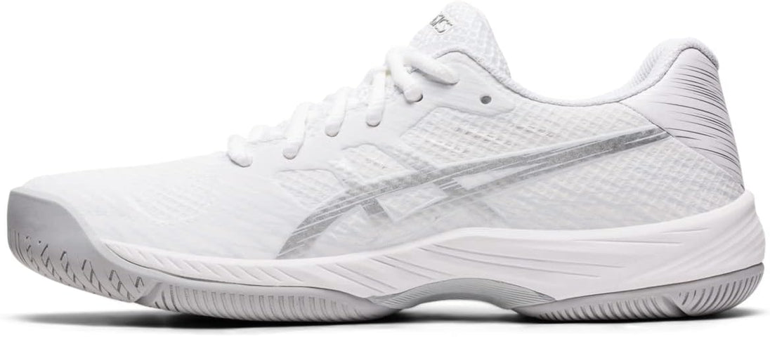 1042A211-100 Asics Women’s Gel-Game 9 Tennis Shoes (White/Pure Silver)