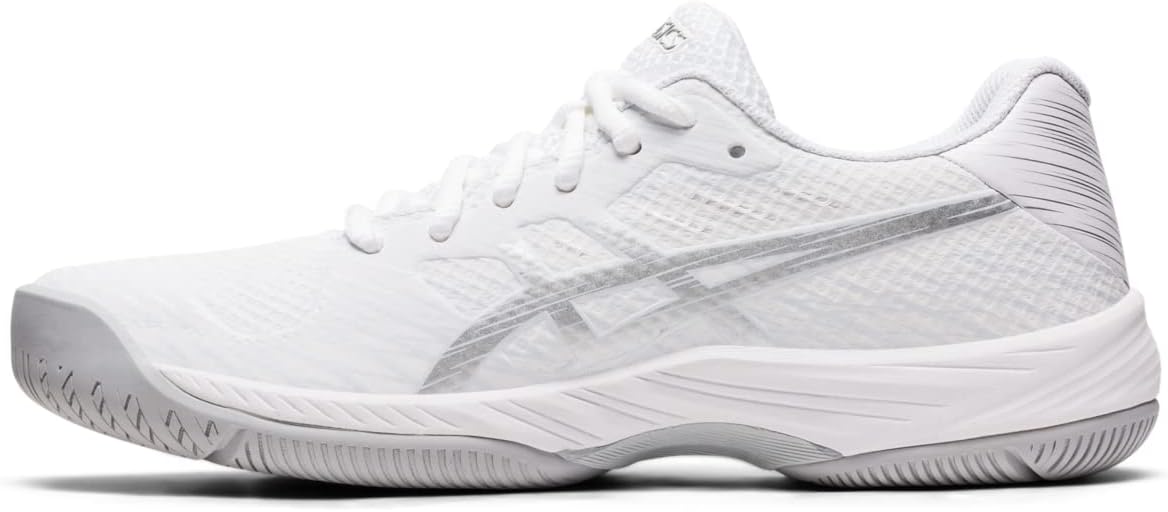 1042A211-100 Asics Women’s Gel-Game 9 Tennis Shoes (White/Pure Silver)