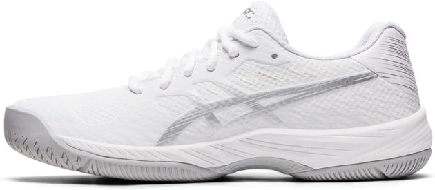 1042A211-100 Asics Women’s Gel-Game 9 Tennis Shoes (White/Pure Silver)