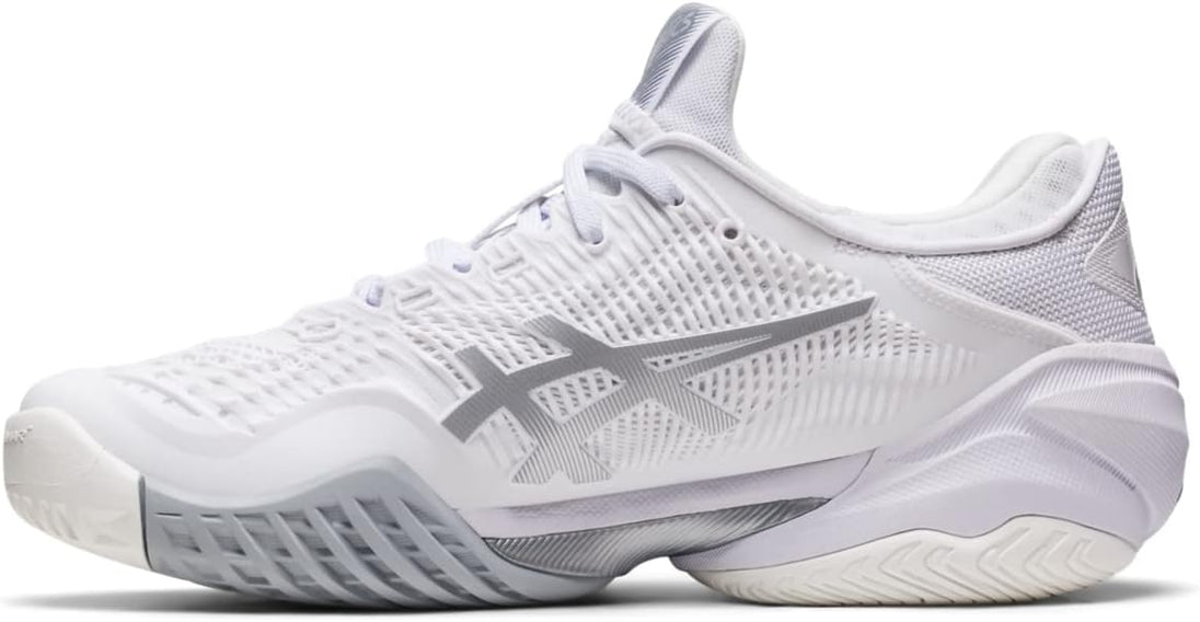 1042A220-100 Asics Women's Court FF 3 Tennis Shoes (White/Pure Silver)