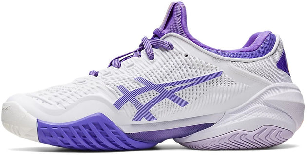 1042A220-101 Asics Women's Court FF 3 Tennis Shoes (White/Amethyst)