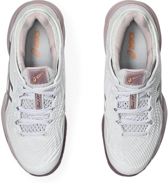 1042A220-104 Asics Women's Court FF 3 Tennis Shoes (White/Watershed Rose)