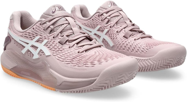 1042A224-701 Asics Women's Gel-Resolution 9 Clay Tennis Shoes (Watershed Rose/White)