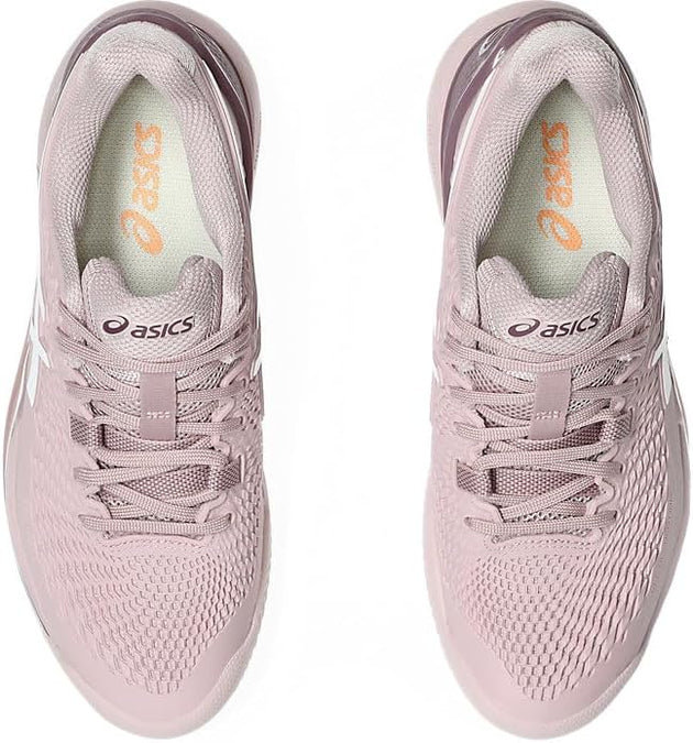 1042A224-701 Asics Women's Gel-Resolution 9 Clay Tennis Shoes (Watershed Rose/White)