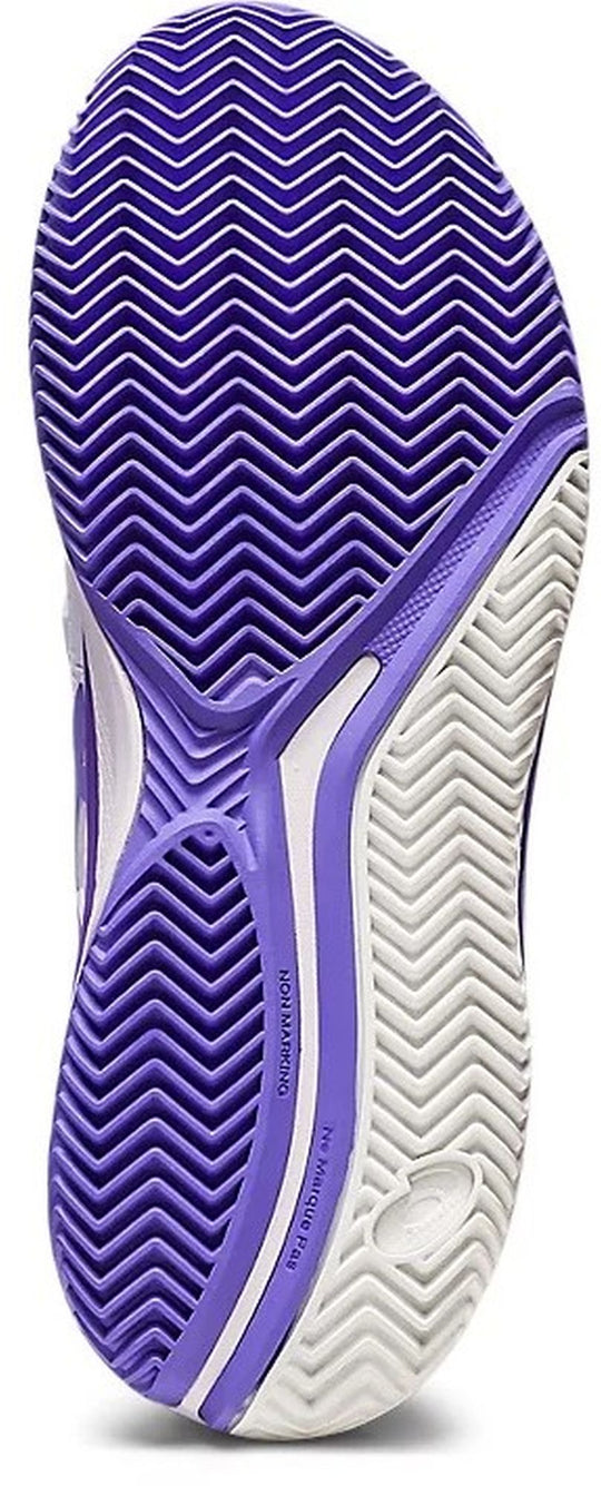 1042A226-101 Asics Women's Gel Resolution 9 Clay Tennis Shoes (White/Amethyst) - Sole
