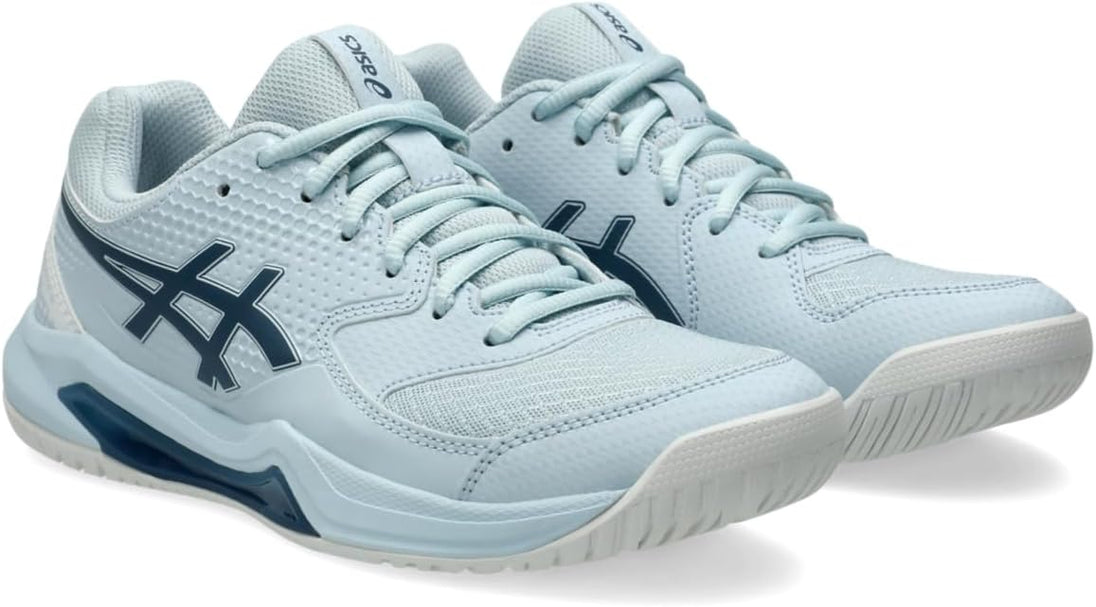 1042A236-020 Asics Women's Gel-Dedicate 8 Pickleball Shoes (Cool Grey/Vintage Indigo)