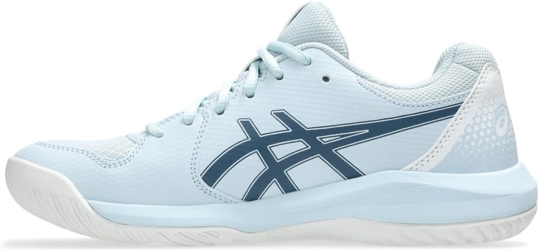 1042A236-020 Asics Women's Gel-Dedicate 8 Pickleball Shoes (Cool Grey/Vintage Indigo)
